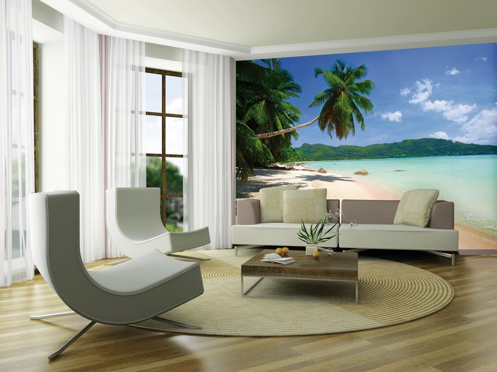 Fehér homok, tengerpart, pálmafák