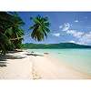 Fehér homok, tengerpart, pálmafák