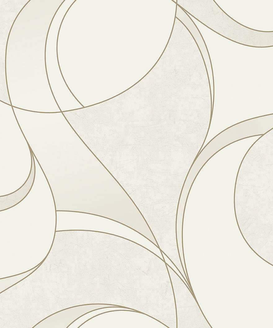 Fehér minimál dekor tapéta kör geometrikus mintával