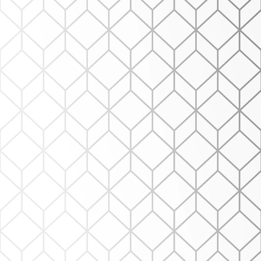 Fehér modern geometrikus mintás design tapéta