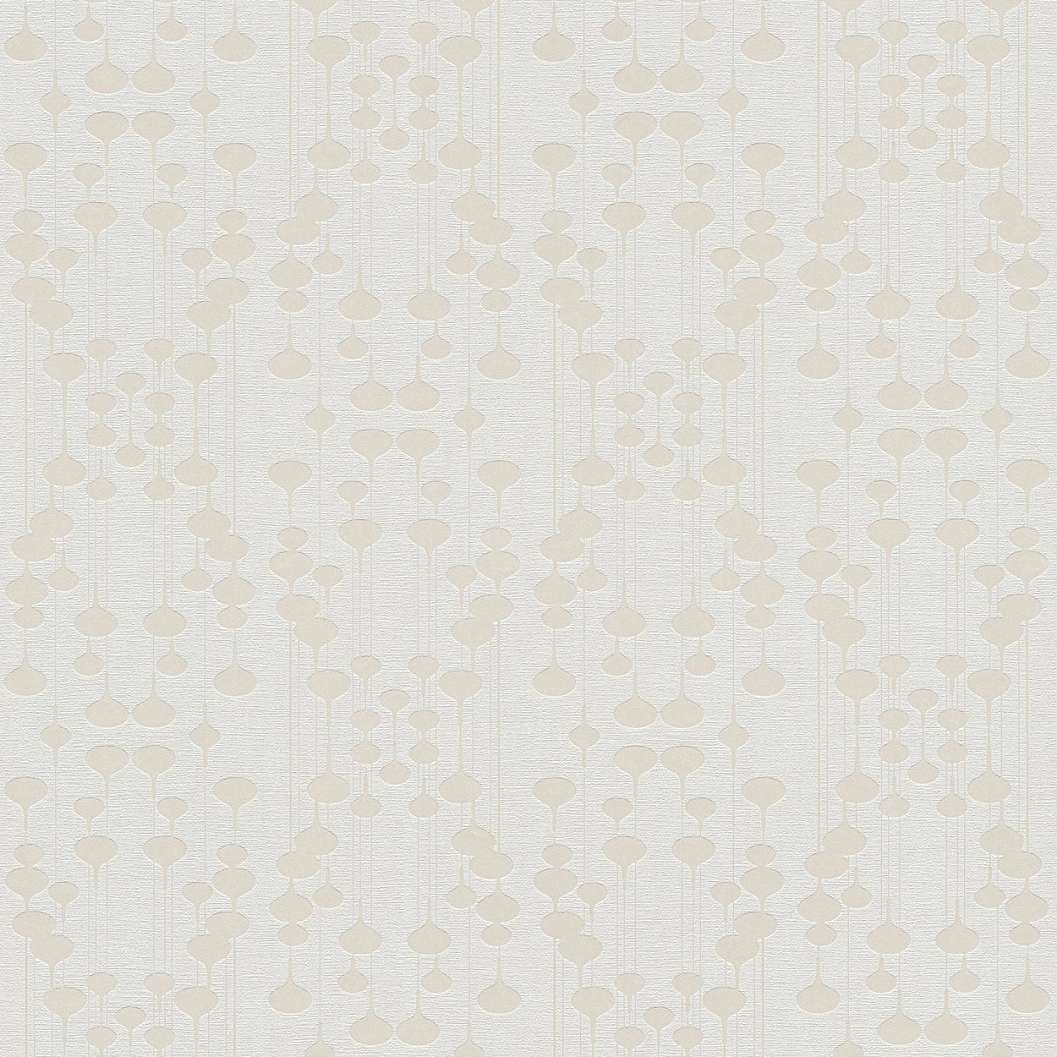 Fehér retro geometrikus mintás mosható dekor tapéta