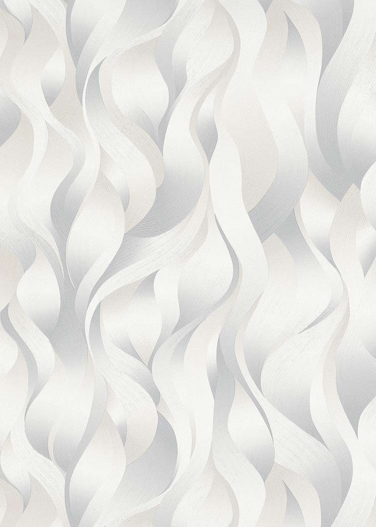 Fehér szürke hullám mintás vlies design tapéta