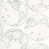 Fehér szürke skicc rajz stílusú bolygó mintás casadeco design tapéta
