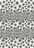 Feket fehér geometria mintás skandináv hangulatú fali poszter