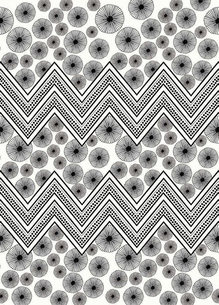 Feket fehér geometria mintás skandináv hangulatú fali poszter