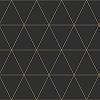 Fekete alapon arany geometria mintás design tapéta