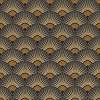 Fekete arany art deco geometriai mintás vlies dekor tapéta