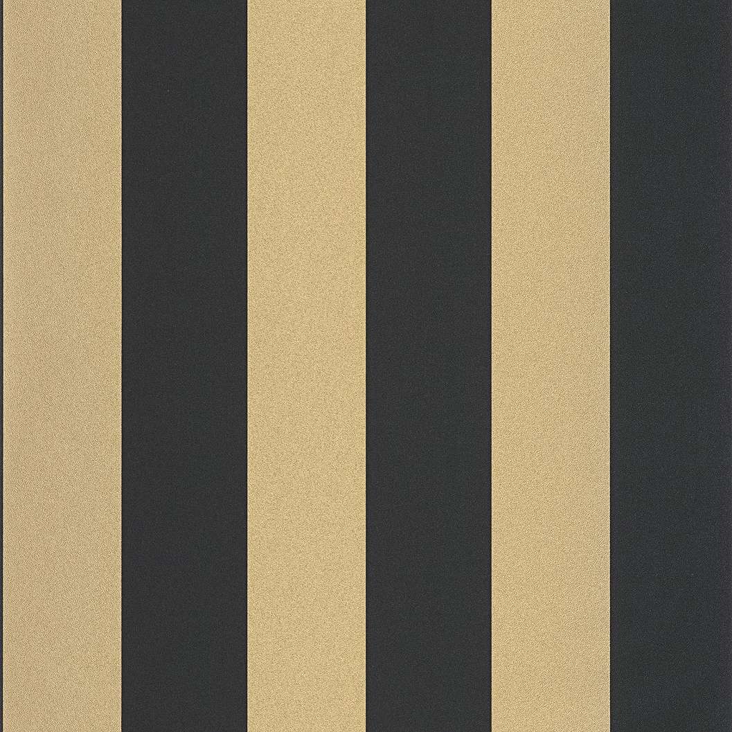 Fekete arany csíkos mintás vinyl mosható design tapéta