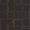 Fekete arany elegáns geometrikus vinyl tapéta
