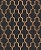 Fekete arany hímzett hatású dekor tapéta geometrikus mintával