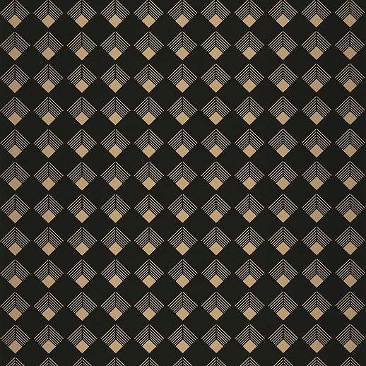Fekete arany klasszikus art deco mintás vlies design tapéta