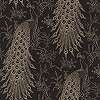 Fekete-arany páva mintás elegáns tapéta