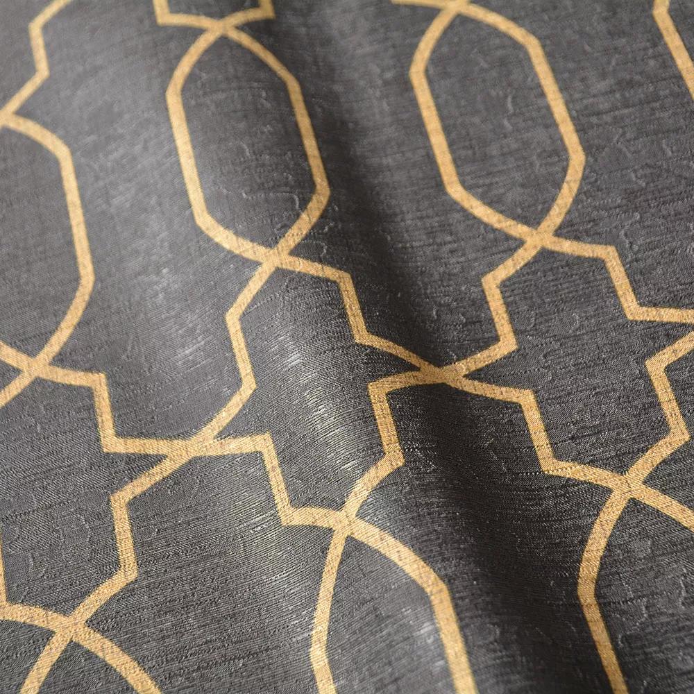 Fekete arany tapéta geometrikus mintával