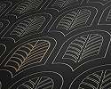Fekete art deco hangulatú mosható dekor tapéta