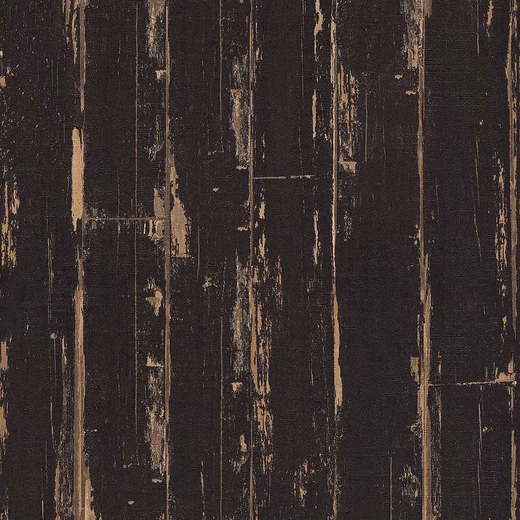 Fekete-barna dekszka mintás vlies-vinyl tapéta