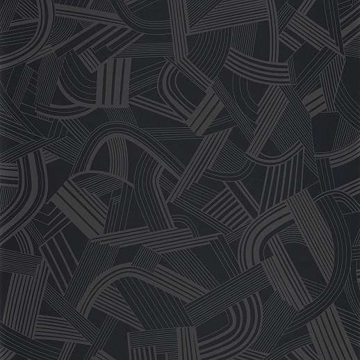 Fekete elegáns hangjegy hullám geometria mintás design tapéta 