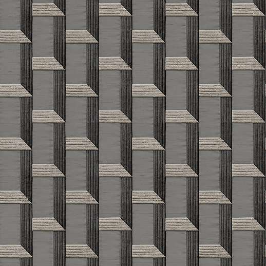 Fekete és ezüst színű hímzett geometria mintás prémium design tapéta