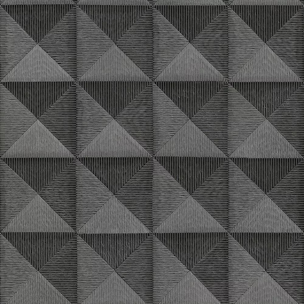Fekete ezüst geometrikus mintás modern dekor tapéta