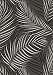 Fekete ezüst pálmalevél mintás vlies design tapéta