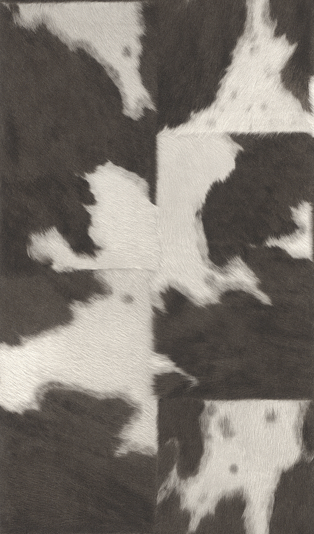 Fekete-fehér állatszőr mintás tapéta