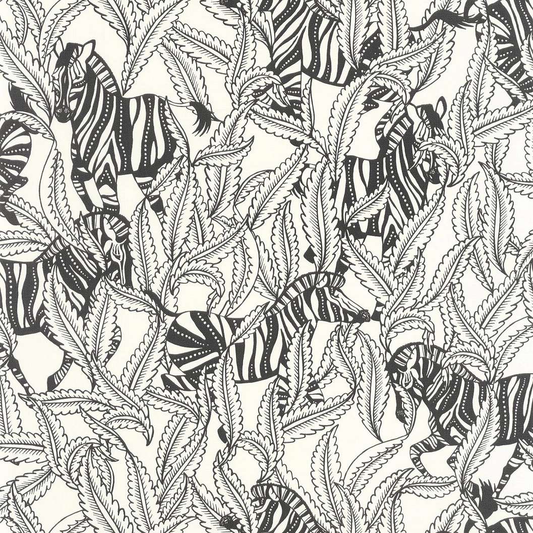 Fekete fehér design tapéta zebra mintával