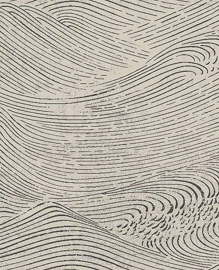 Fekete fehér prémium vlies hullám mintás design tapéta