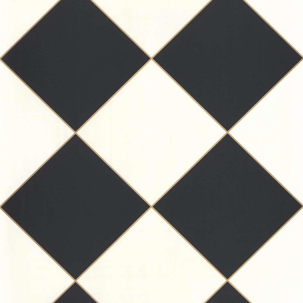Fekete fehér rombusz mintás elegáns design tapéta