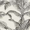 Fekete-fehér trópusi levélmintás vlies tapéta