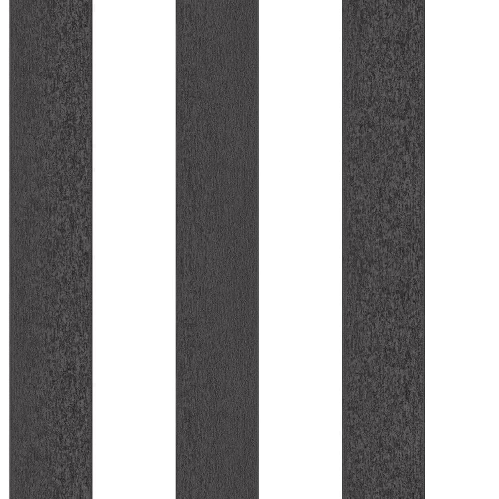 Fekete fehér vastag csíkos vinyl design tapéta