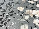 Fekete fehér virágmintás provance design tapéta