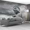 Fekete fehér zen Buddha fali poszter