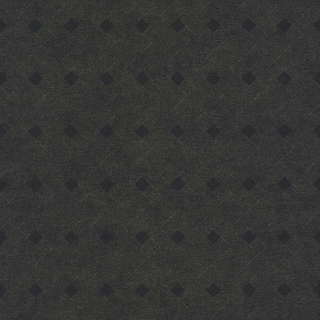 Fekete fonott mintázatú minimalista dekor tapéta mosható felülettel