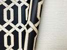 Fekete geometrikus mintás elegáns vlies design tapéta