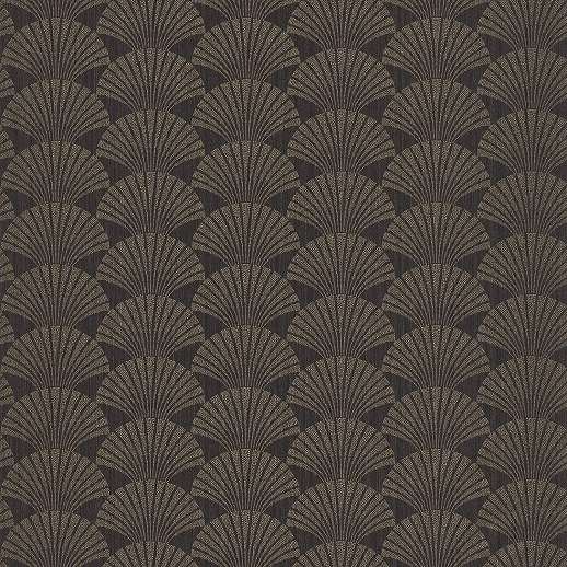 Fekete kagyló mintás vlies desgin tapéta