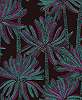 Fekete lila khroma minimál design tapéta pálmafa mintával