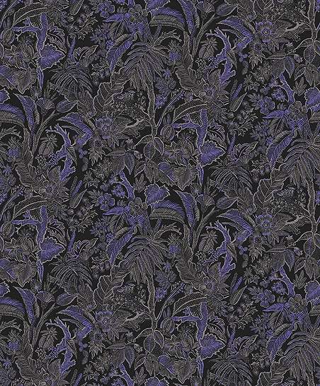 Fekete lila prémium khroma virágmintás design tapéta