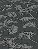 Fekete mezei virágmintás vlies design tapéta