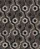 Fekete orientális hangulatú geometrikus mintás vlies dekor tapéta