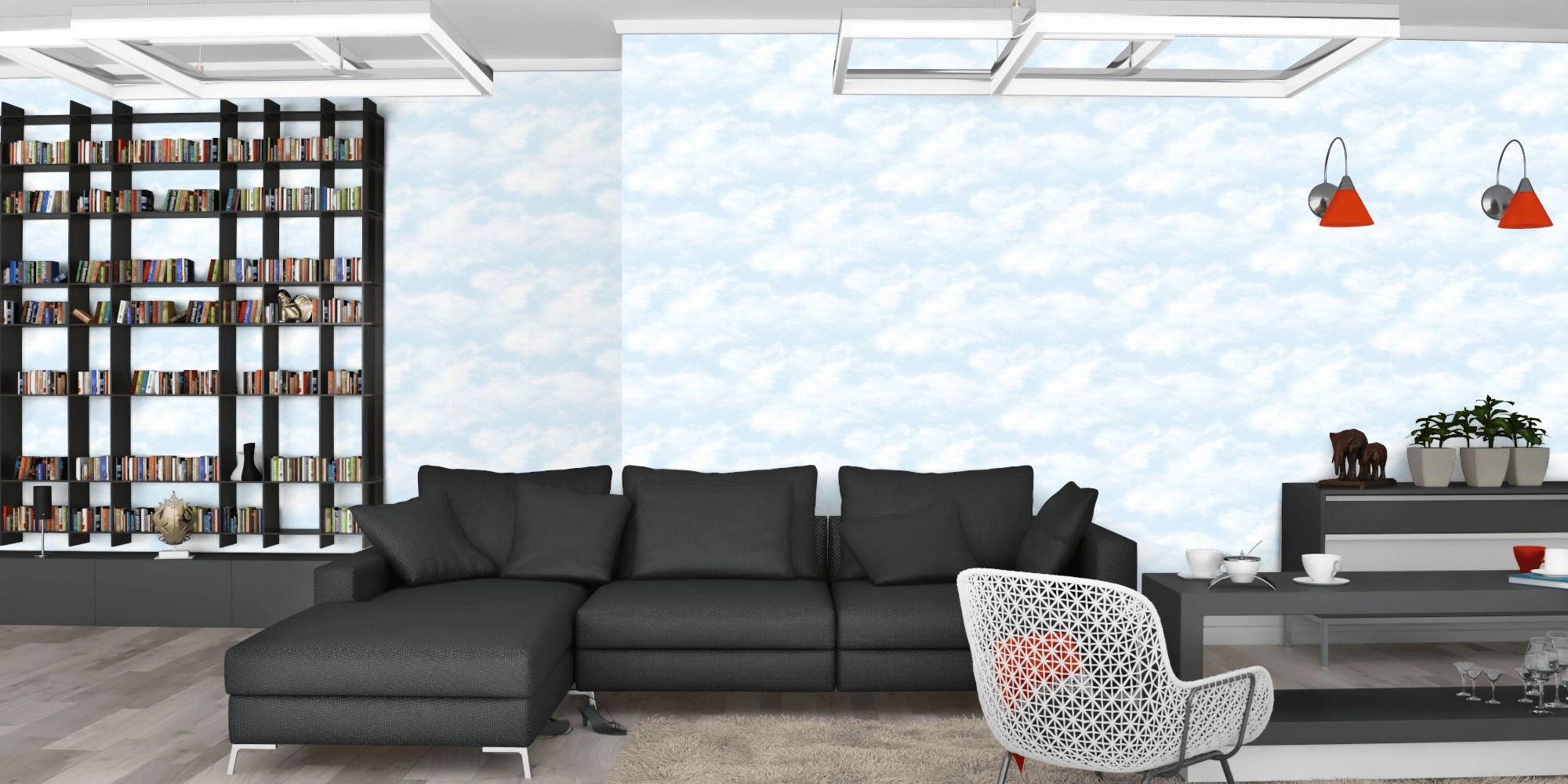 Felhő mintás gyerek design tapéta