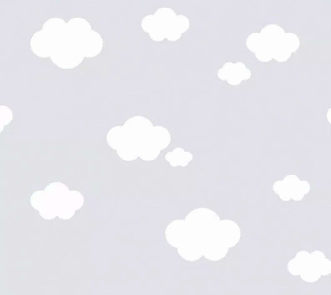 Felhő mintás szürke gyerek tapéta