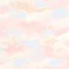 Felhő mintás vlies gyerektapéta barack rózsaszín színekkel