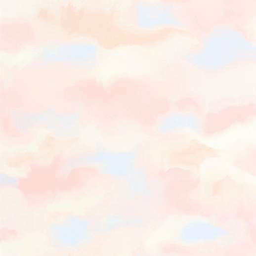 Felhő mintás vlies gyerektapéta barack rózsaszín színekkel