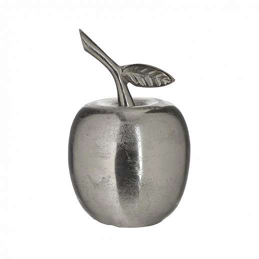 Fém metál ezüst alma asztali dekoráció