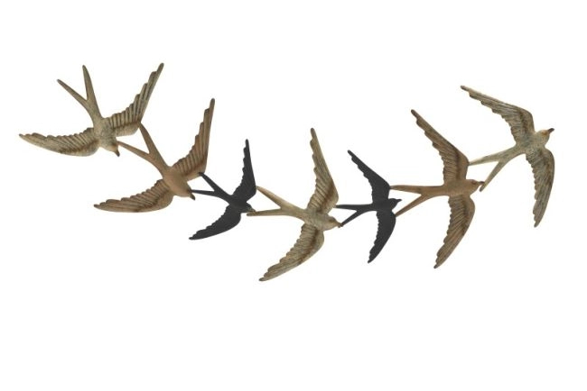 Fém repülő madarak fali dekoráció