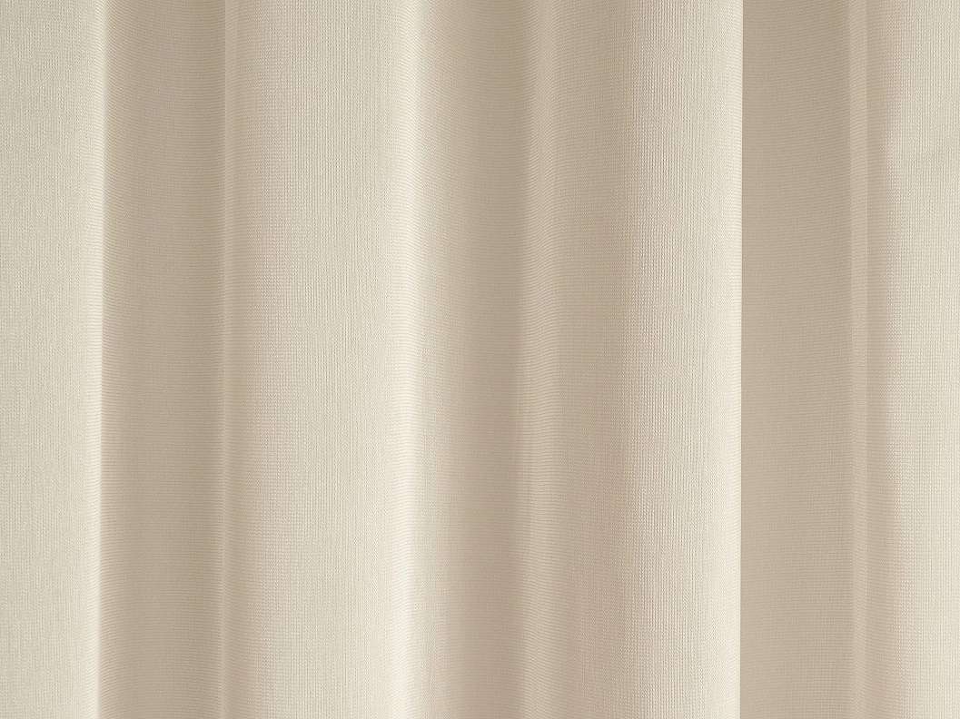 Fényáteresztő drapp gyöngyház fényű design függöny textil anyag