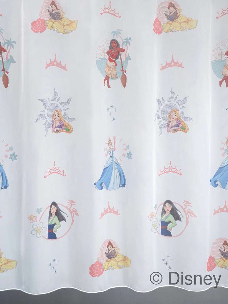 Fényáteresztő gyerek függöny textil anyag Disney hercegnő mintával