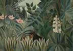 Festett hatású dzsungel mintás fali poszter