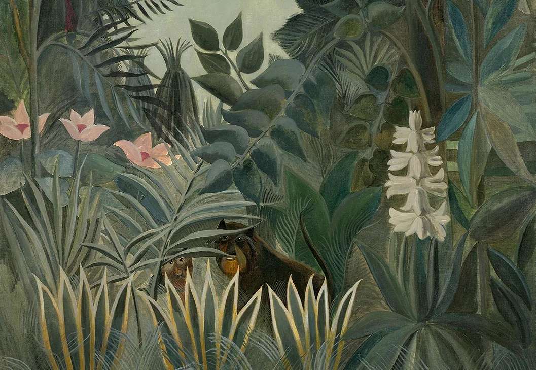 Festett hatású dzsungel mintás fali poszter