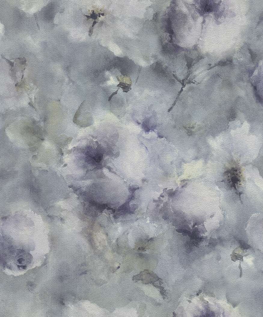 Festett hatású modern virágmintás tapéta