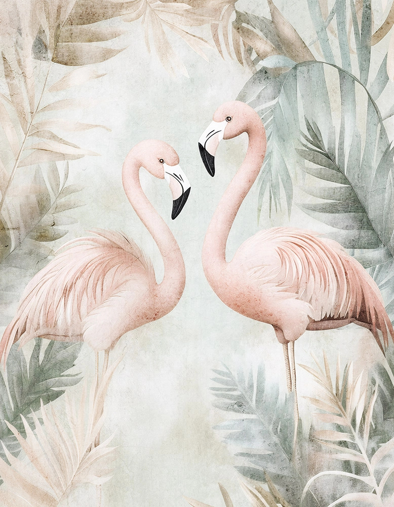 Flamingo mintás design poszter egyedi 140x180cm méretben